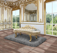 Thumbnail for Cabriole - Bench - Light Gold PU & Gold Finish - Tony's Home Furnishings