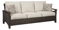 Thumbnail for Paradise - Medium Brown - Sofa With Cushion Tony's Home Furnishings Furniture. Beds. Dressers. Sofas.