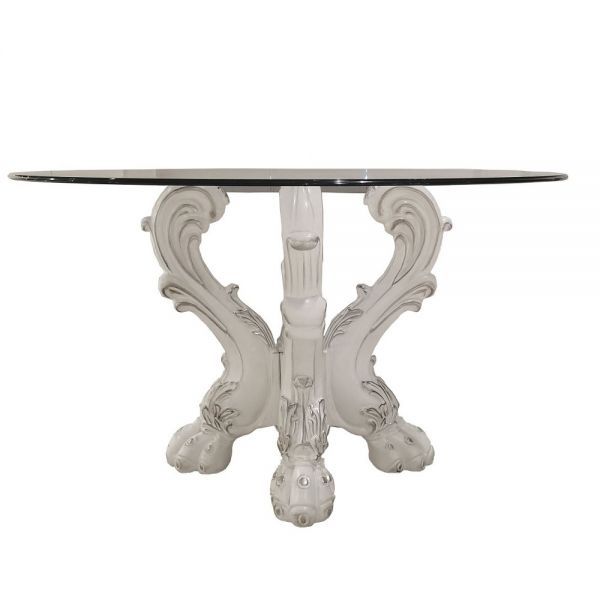 Dresden - Dining Table 33"L - Bone White Finish - Tony's Home Furnishings