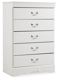 Thumbnail for Anarasia - White - Five Drawer Chest Tony's Home Furnishings Furniture. Beds. Dressers. Sofas.