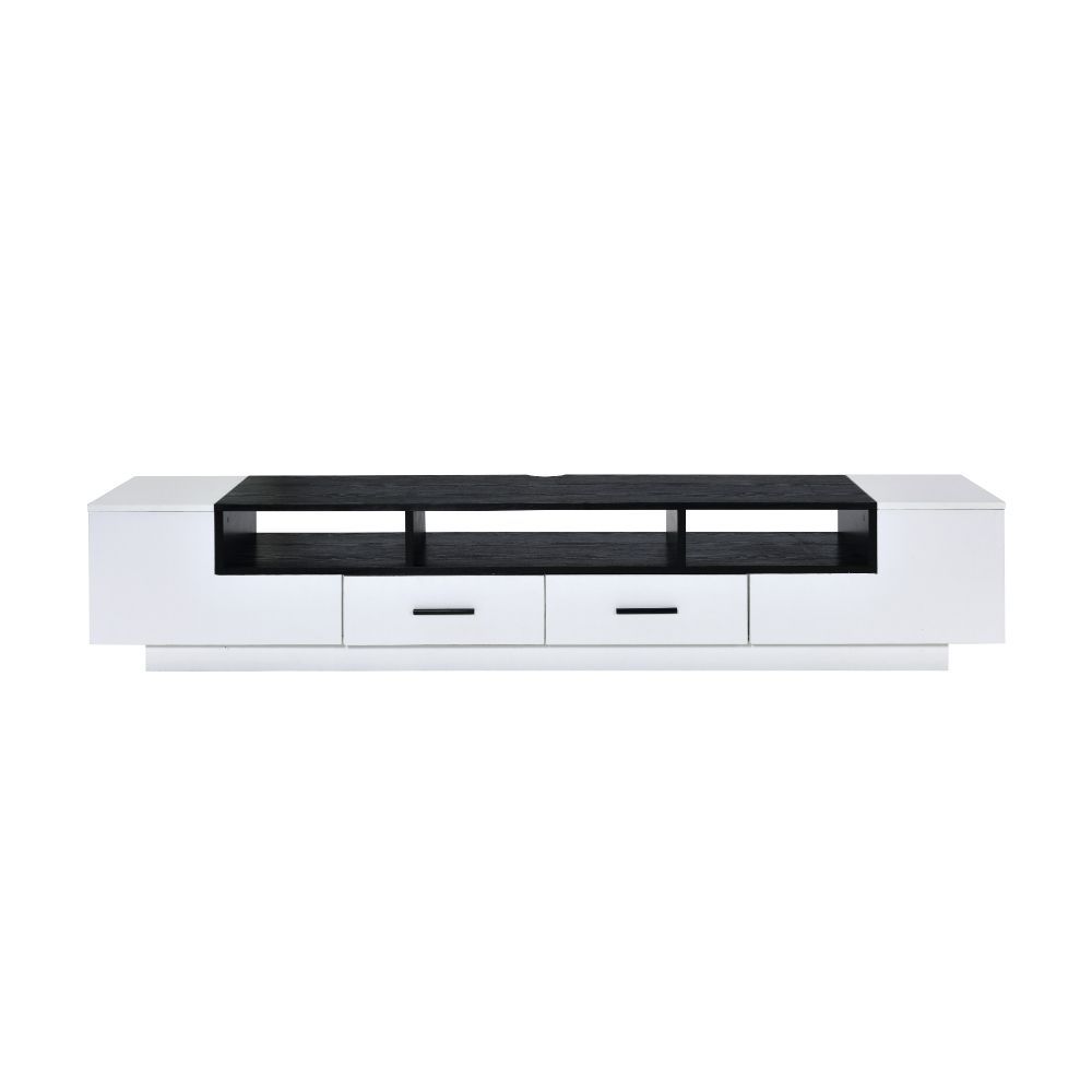 Armour - TV Stand - White & Black - Tony's Home Furnishings