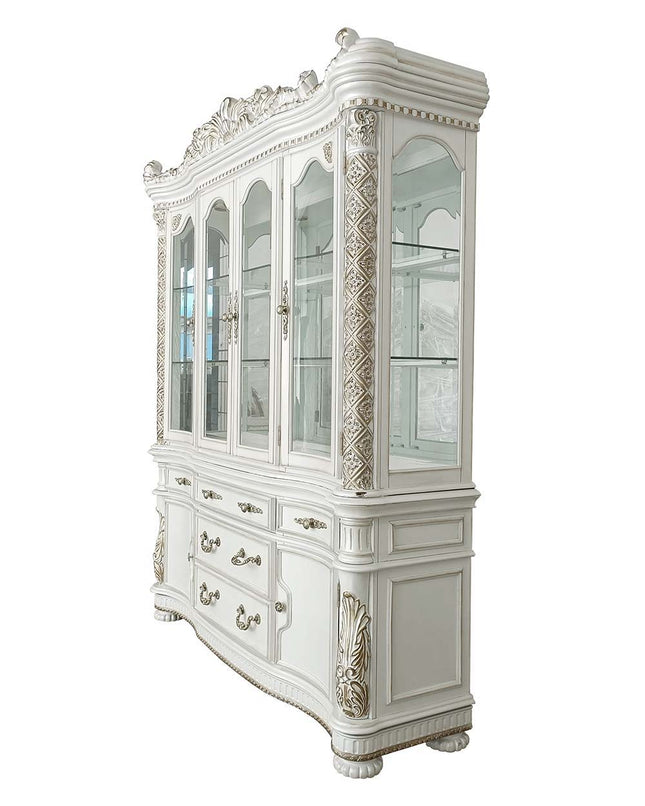 Vendom - Hutch & Buffet - Antique Pearl Finish - Tony's Home Furnishings