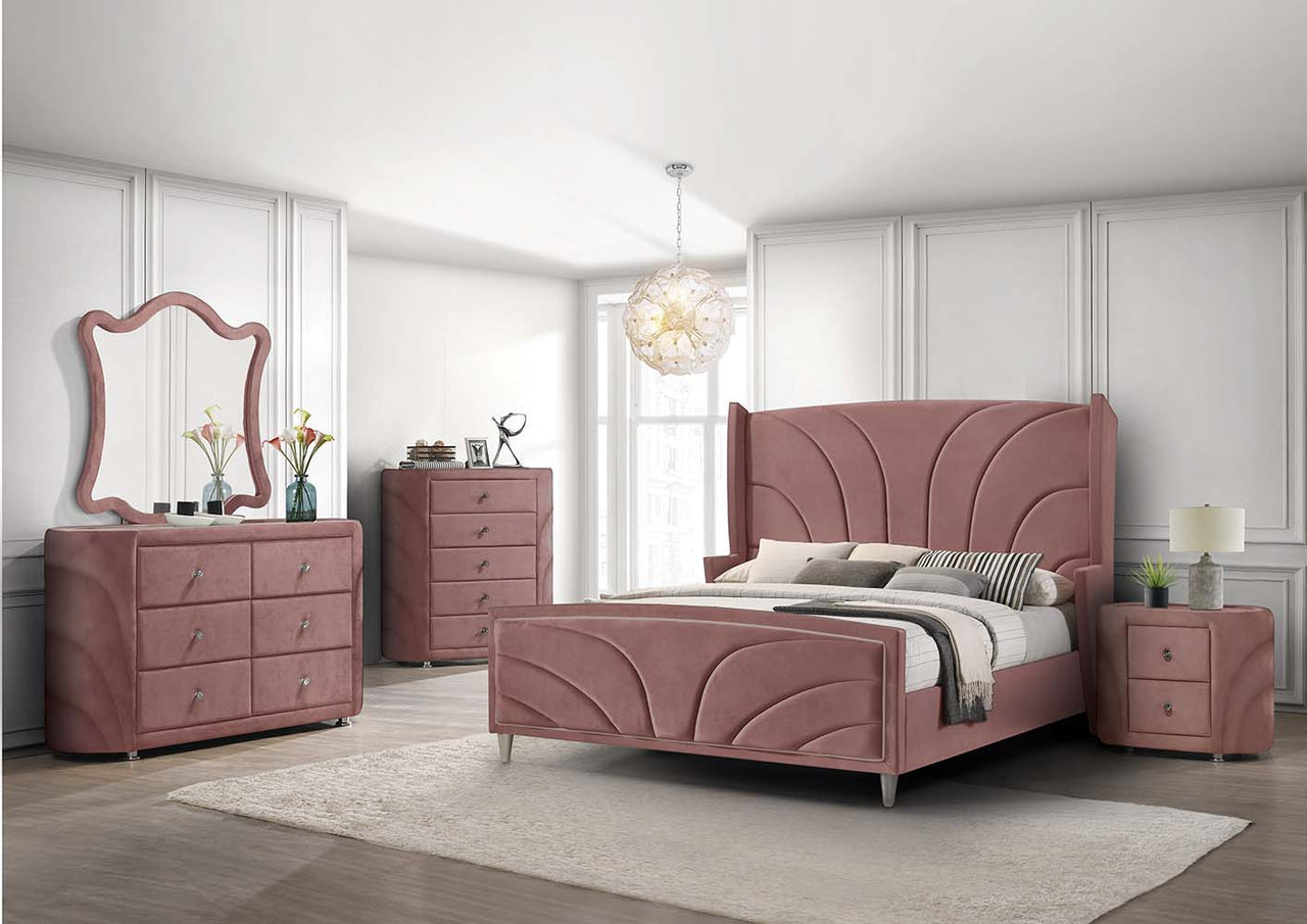 Salonia - Chest - Pink Velvet - Tony's Home Furnishings