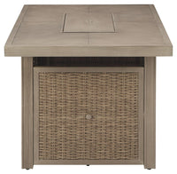 Thumbnail for Beachcroft - Beige - Rectangular Fire Pit Table Tony's Home Furnishings Furniture. Beds. Dressers. Sofas.