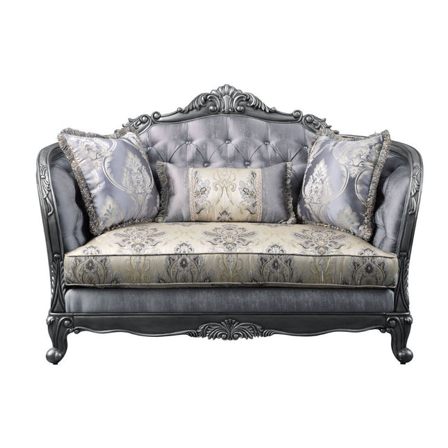 Ariadne - Loveseat - Fabric & Platinum - Tony's Home Furnishings