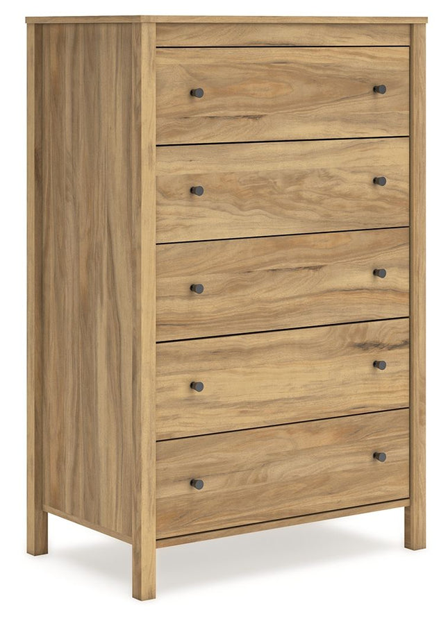 Bermacy - Light Brown - Five Drawer Chest - Tony's Home Furnishings