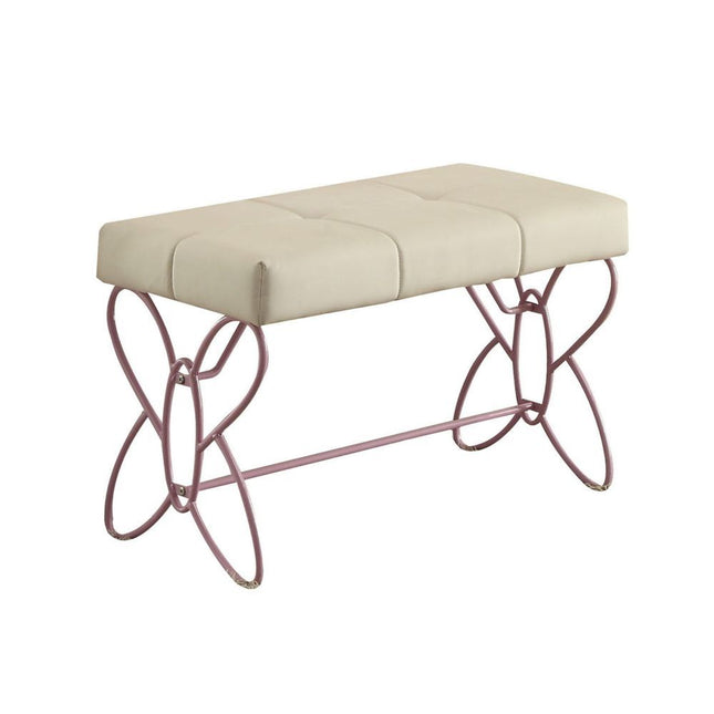 Priya II - Bench - White & Light Purple - Tony's Home Furnishings