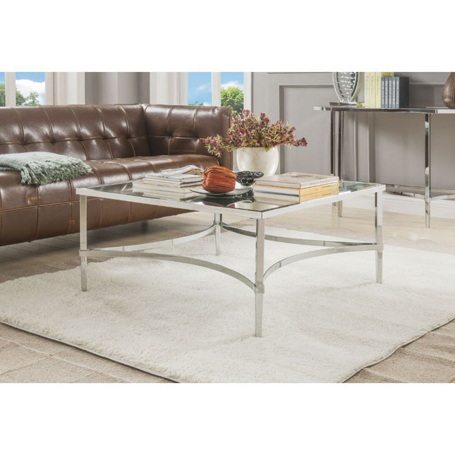 Petunia - Coffee Table - Chrome & Mirror - Tony's Home Furnishings