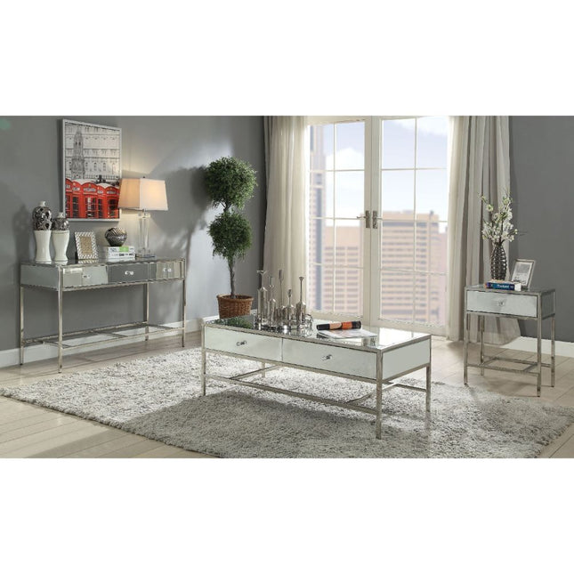 Weigela - Coffee Table - Mirrored & Chrome - Tony's Home Furnishings