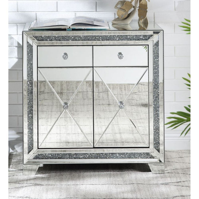 Noralie - Accent Table - Mirrored & Faux Diamonds - Tony's Home Furnishings