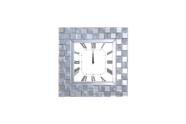 Nasa - Wall Clock - Mirrored & Mother Pearl - Tony's Home Furnishings