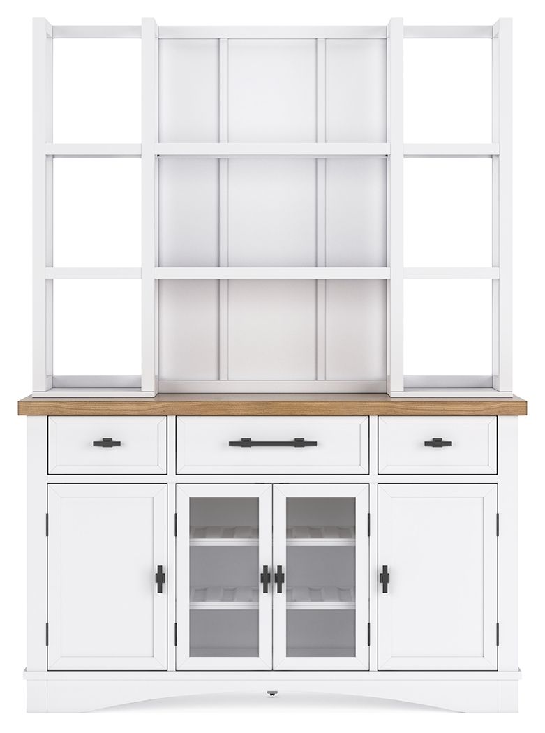 Ashbryn - White / Natural - Dining Server And Hutch - Tony's Home Furnishings