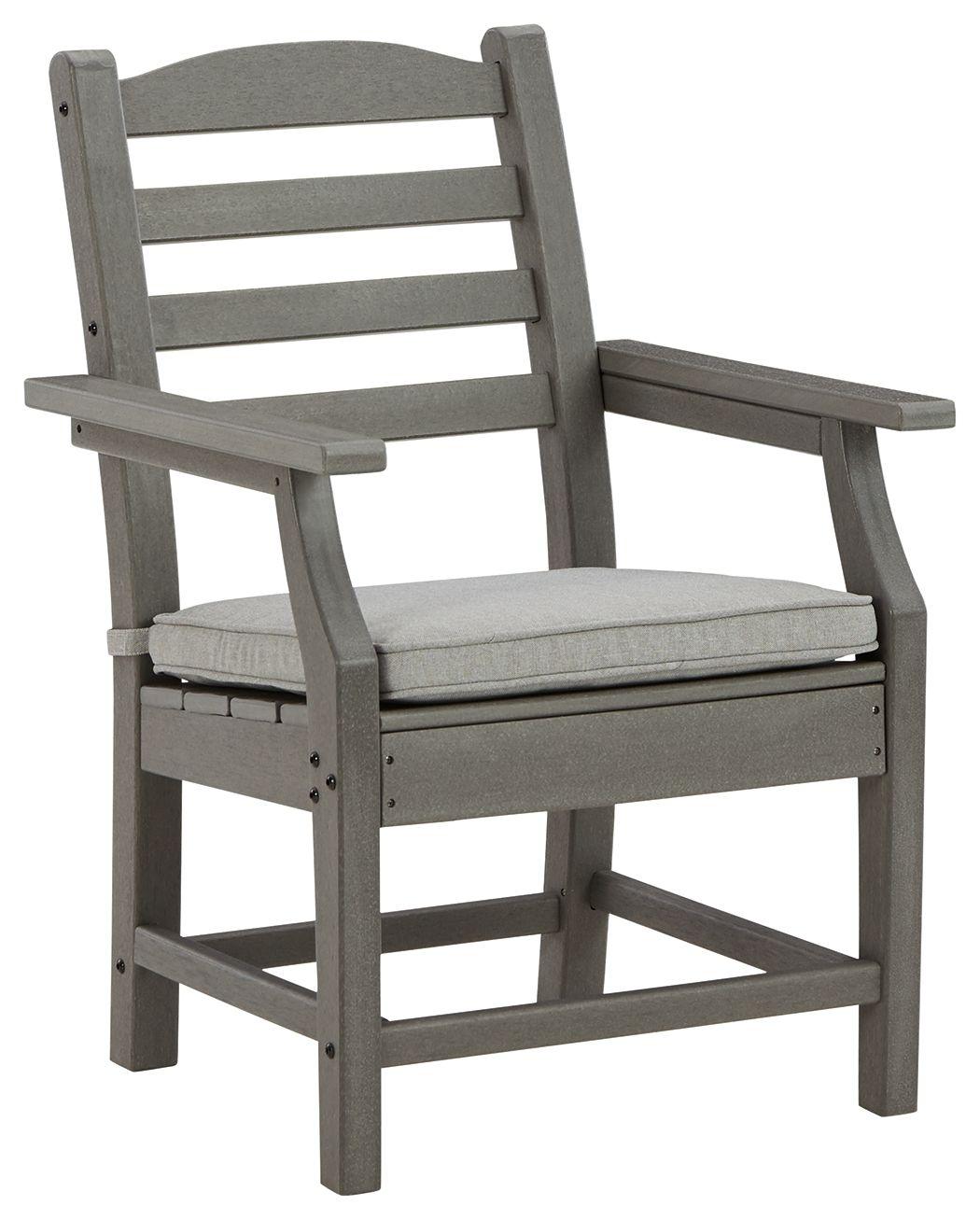 Visola - Gray - Arm Chair With Cushion (Set of 2) Tony's Home Furnishings Furniture. Beds. Dressers. Sofas.
