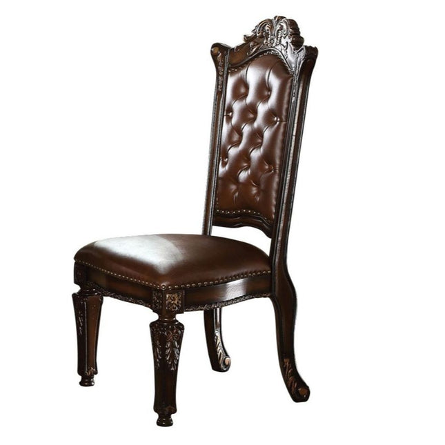 Vendome - Side Chair (Set of 2 )- PU & Cherry - 48" - Tony's Home Furnishings