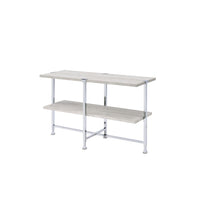 Brecon - Accent Table - White Oak & Chrome - Tony's Home Furnishings