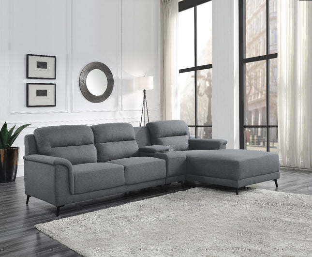 Walcher - Sectional Sofa - Gray Linen - Tony's Home Furnishings