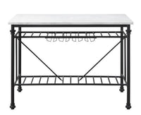 Mera - Kitchen Island - White Marble & Gray Finish - Tony's Home Furnishings