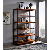 Thumbnail for Oaken - Bookshelf - Honey Oak & Black - Tony's Home Furnishings