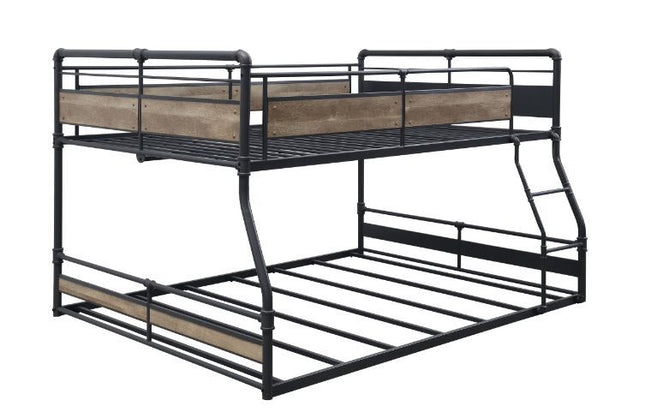 Cordelia - Bunk Bed - Antique Oak, Sandy Black & Dark Bronze Hand-Brushed Finish - Tony's Home Furnishings