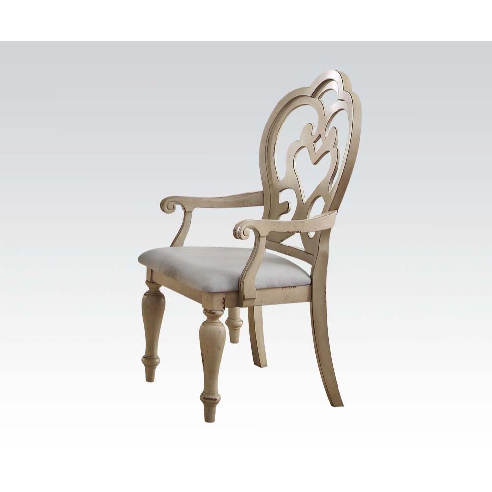 Abelin - Chair (Set of 2) - Fabric & Antique White - Tony's Home Furnishings
