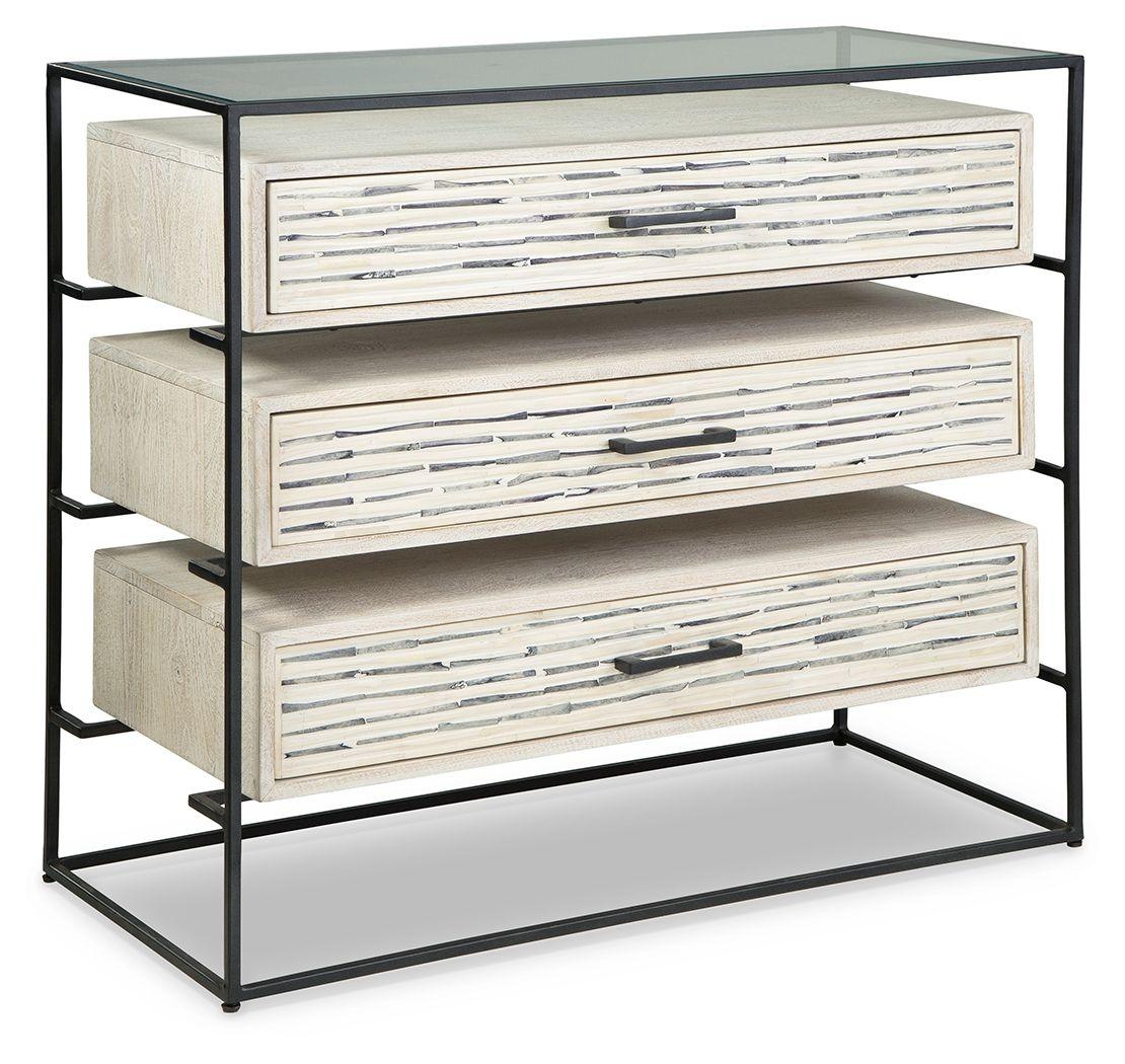 Crewridge - Black / Cream - Accent Cabinet Tony's Home Furnishings Furniture. Beds. Dressers. Sofas.