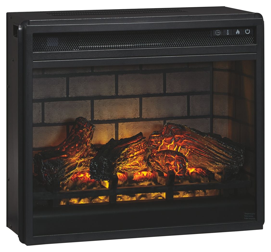 Dorrinson - Corner TV Stand With Fireplace Insert - Tony's Home Furnishings