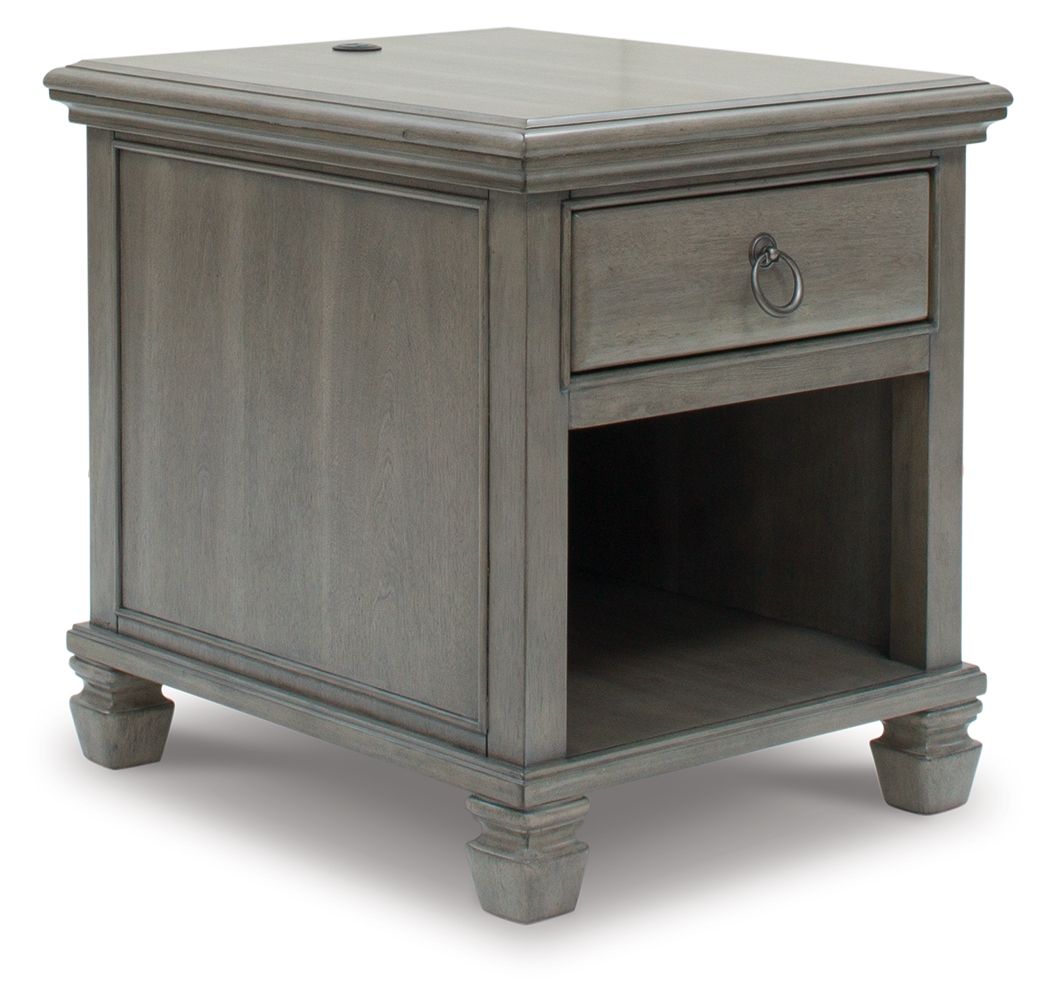 Lexorne - Gray - Rectangular End Table Tony's Home Furnishings Furniture. Beds. Dressers. Sofas.