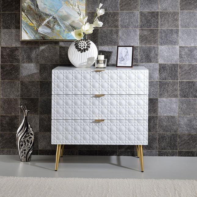 Maisey II - Dresser - White & Gold - Tony's Home Furnishings