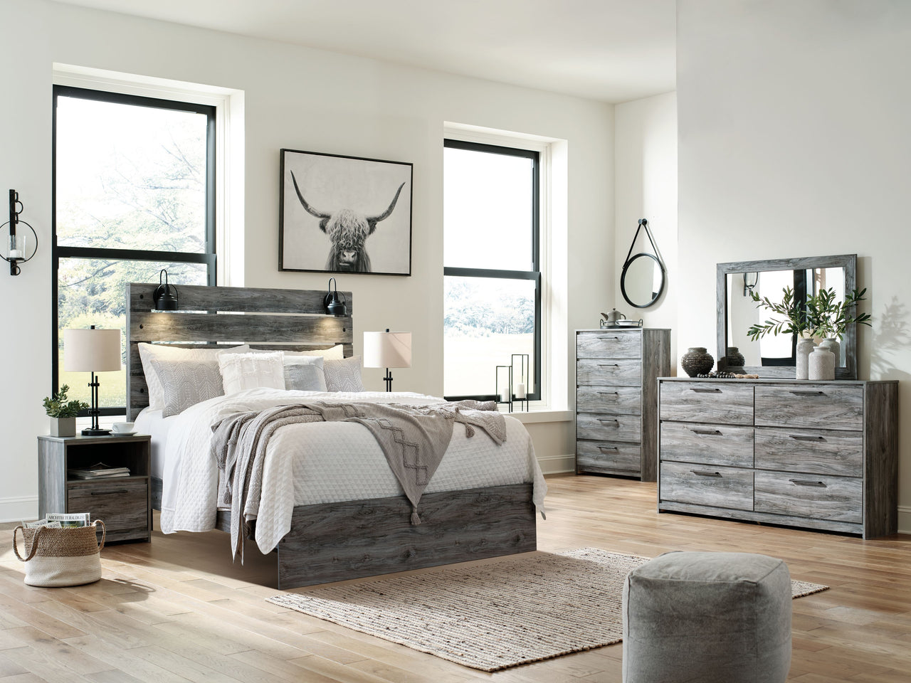 Baystorm - Dresser, Mirror, Panel Bed Set - Tony's Home Furnishings