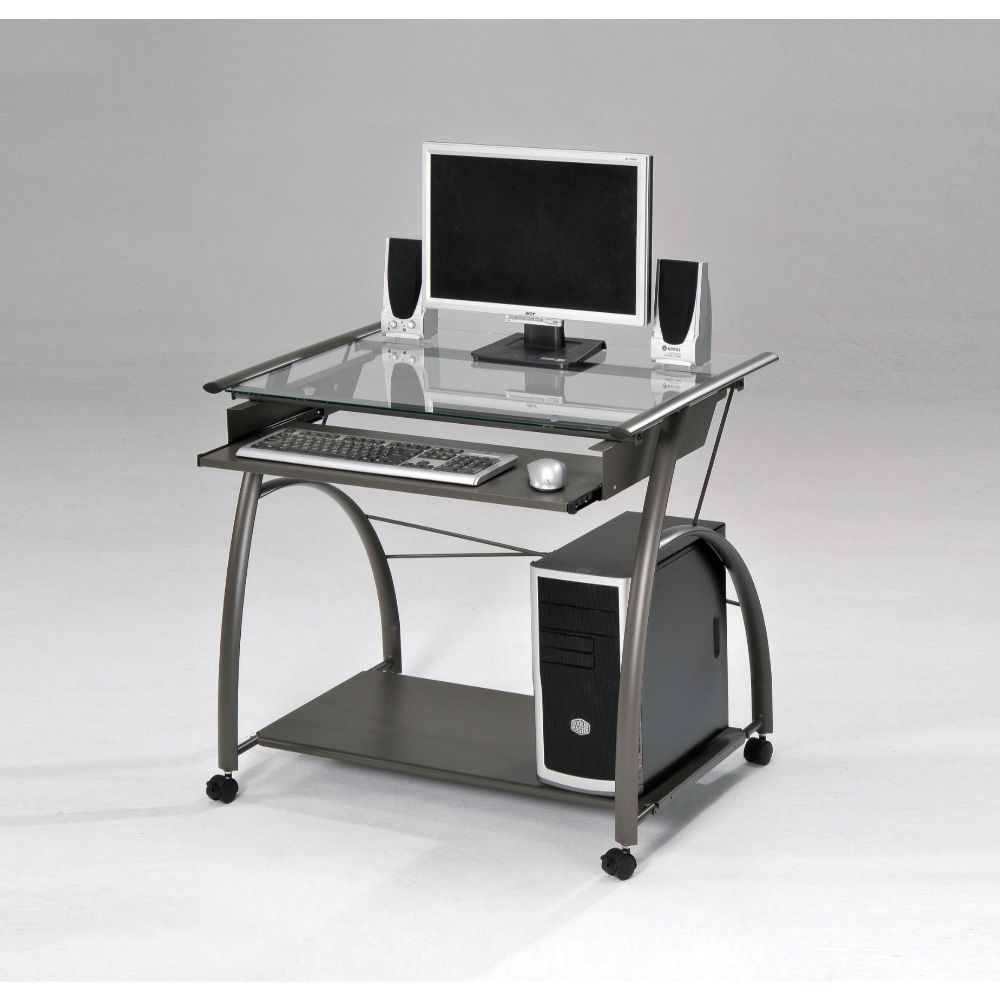 Vincent - Computer Desk - Dark Gray - 32" - Tony's Home Furnishings