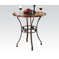Thumbnail for Tavio - Bar Table - Walnut & Dark Bronze - Tony's Home Furnishings