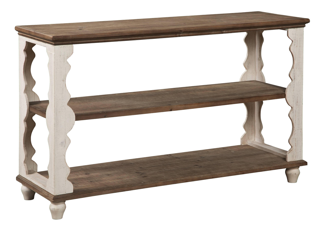 Alwyndale - Antique White / Brown - Console Sofa Table Tony's Home Furnishings Furniture. Beds. Dressers. Sofas.