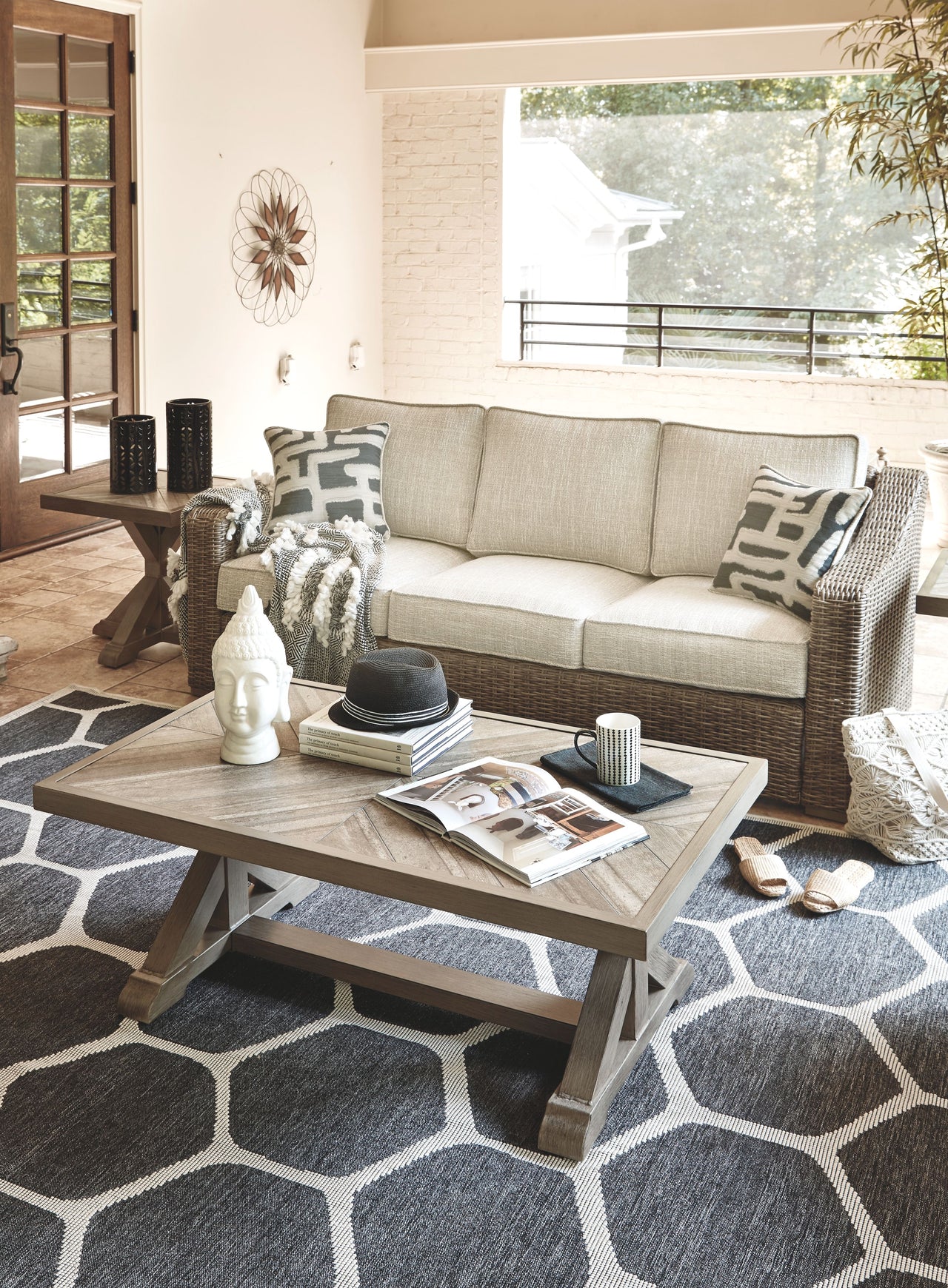 Beachcroft - Beige - Sofa With Cushion Tony's Home Furnishings Furniture. Beds. Dressers. Sofas.
