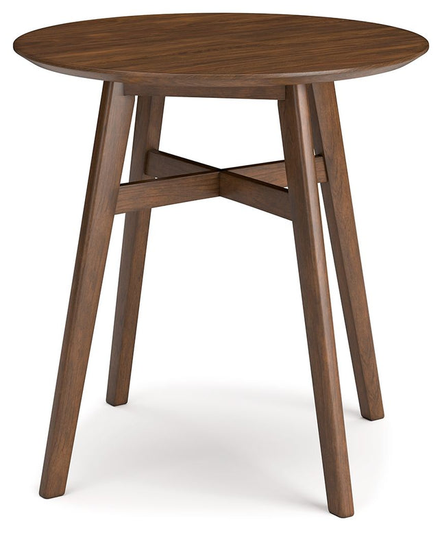 Lyncott - Brown - Round Dining Room Counter Table Signature Design by Ashley® 