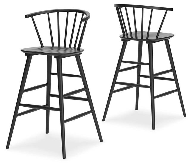 Otaska - Black - Tall Barstool (Set of 2) Signature Design by Ashley® Yakima WA