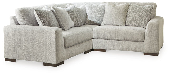 Regent Park - Pewter - 3-Piece Sectional Signature Design by Ashley® 