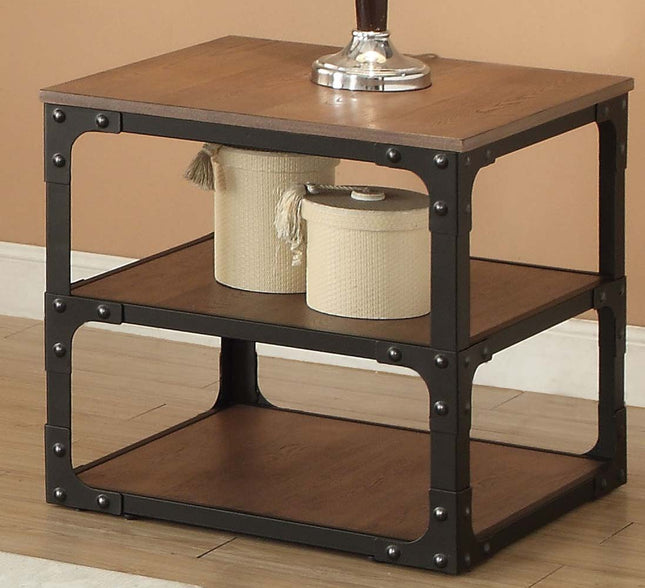 Kenton - End Table - Oak & Black - Tony's Home Furnishings