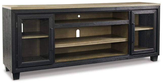 Foyland - Black / Brown - Xl TV Stand W/Fireplace Option Signature Design by Ashley® 