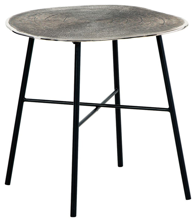 Laverford - Chrome / Black - Round End Table Signature Design by Ashley® 