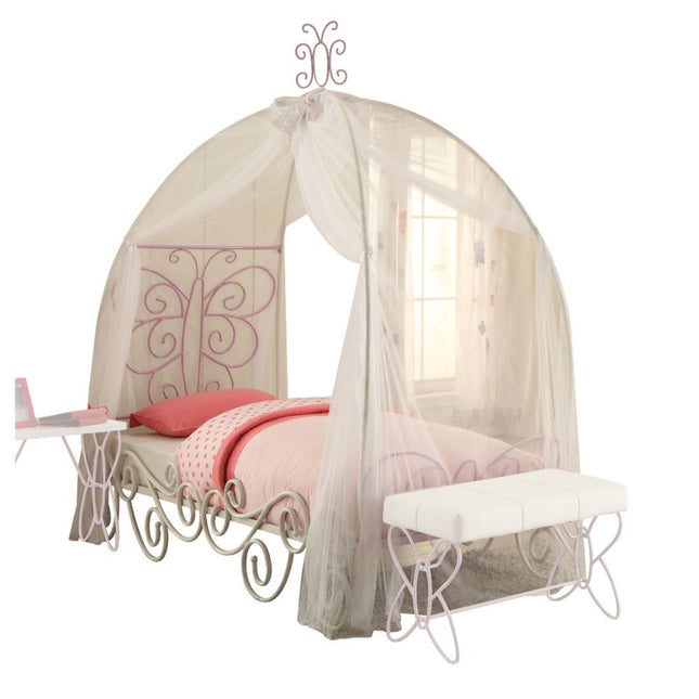 Priya II - Twin Bed - White & Light Purple - Tony's Home Furnishings