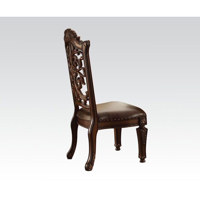 Vendome - Side Chair (Set of 2) - PU & Cherry - Wood - 48" - Tony's Home Furnishings