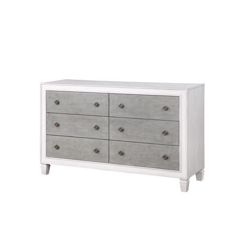 Katia - Dresser - Rustic Gray & White Finish - Tony's Home Furnishings