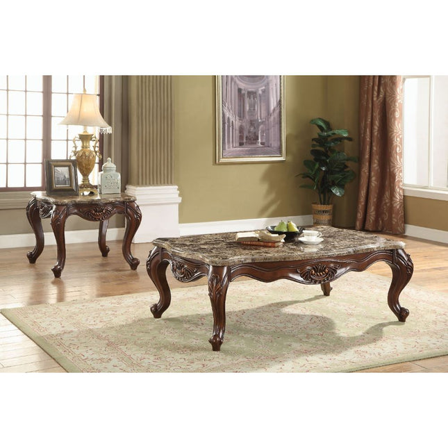 Jardena - Coffee Table - Marble & Cherry Oak - Tony's Home Furnishings