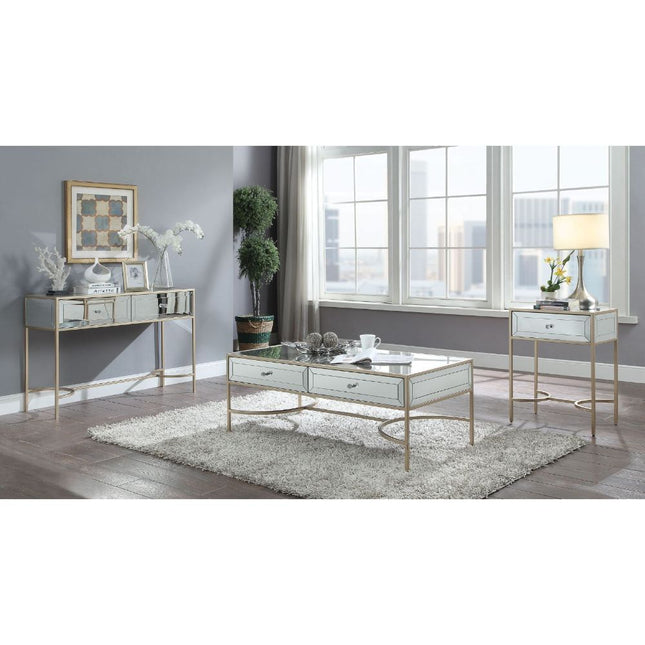 Wisteria - Coffee Table - Mirrored & Rose Gold - Tony's Home Furnishings