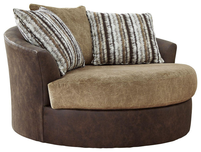 Alesbury - Chocolate - Oversized Swivel Accent Chair Signature Design by Ashley® Yakima WA