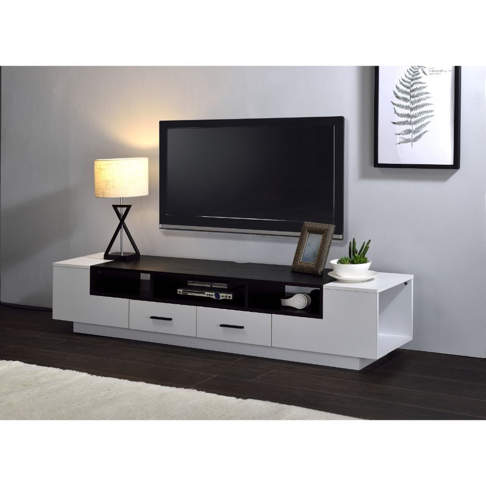 Armour - TV Stand - White & Black - Tony's Home Furnishings