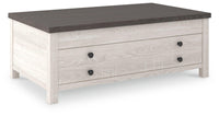 Thumbnail for Dorrinson - White / Black / Gray - Lift Top Cocktail Table Tony's Home Furnishings Furniture. Beds. Dressers. Sofas.