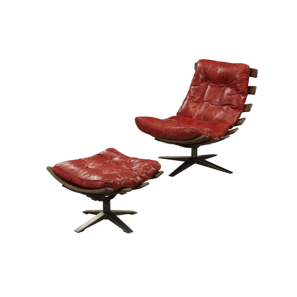 Gandy - 2Pc Pk Chair & Ottoman - Tony's Home Furnishings