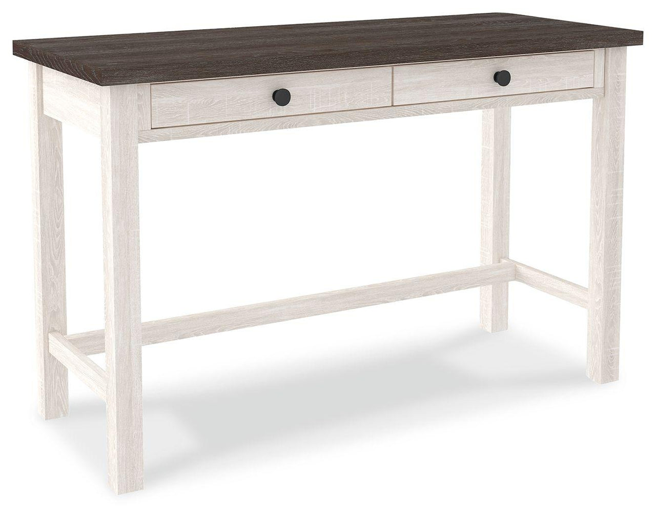 Dorrinson - White / Black / Gray - Home Office Desk - 2-drawer Tony's Home Furnishings Furniture. Beds. Dressers. Sofas.