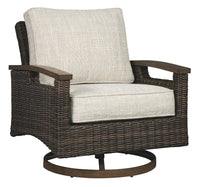 Thumbnail for Paradise - Medium Brown - Swivel Lounge Chair (Set of 2) Tony's Home Furnishings Furniture. Beds. Dressers. Sofas.